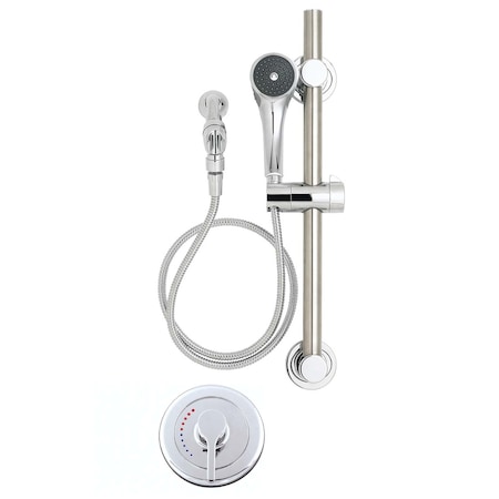 Speakman Commercial Shower Combination, Manual, 2, Polished Chrome SM-3080-ADAISPC